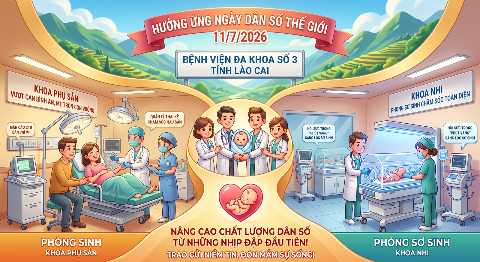 Hình ảnh tin tức Hưởng Ứng Ngày Dân Số Thế Giới 11/7: Nâng Cao Chất Lượng Dân Số Bằng Y Tế Chuyên Sâu Tại Khoa Phụ Sản Và Khoa Nhi