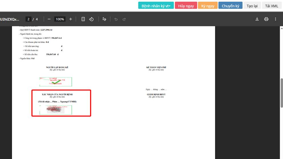 Hình ảnh tin tức Ký điện tử cho bệnh nhân bằng vân tay