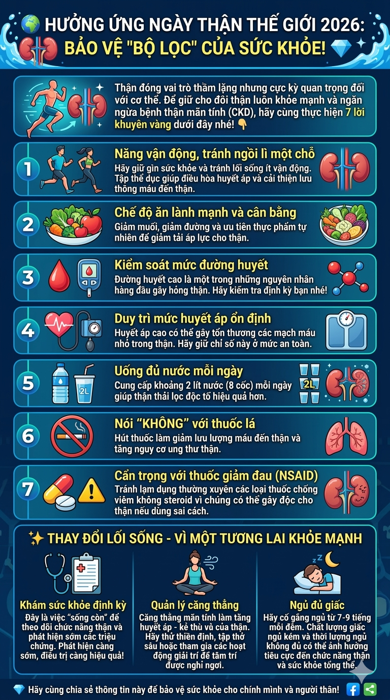 Hình ảnh tin tức HƯỞNG ỨNG NGÀY THẬN THẾ GIỚI 2026: BẢO VỆ "BỘ LỌC" CỦA SỨC KHỎE!