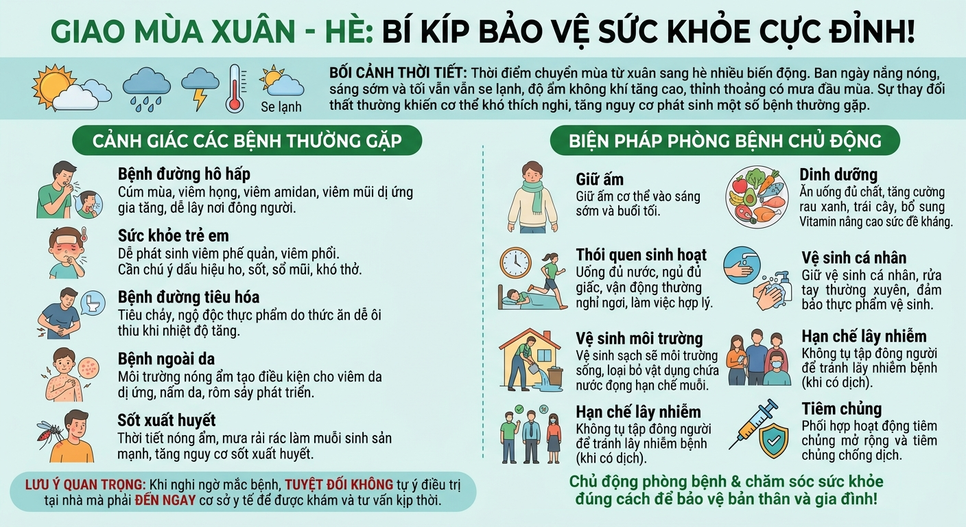 Hình ảnh tin tức BẢO VỆ SỨC KHỎE KHI THỜI TIẾT GIAO MÙA XUÂN - HÈ
